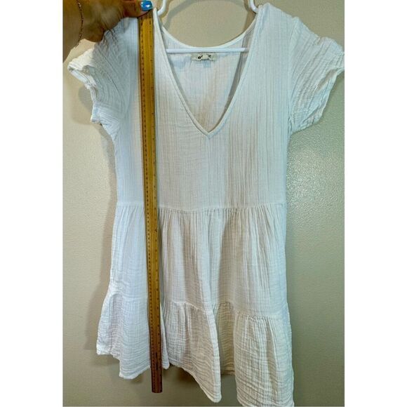 Rip Curl Women's Lightweight Cotton Flowy Premium Surf Cover Up White Dress M - Picture 8 of 11